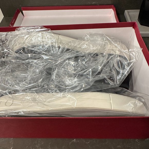 SALVATORE FERRAGAMO Gancini Suede Leather Sneaker NAVY BLUE BNIB $660 DUST BAG - Picture 9 of 14